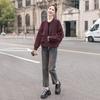 Women's Round Neck Zipper Jacket