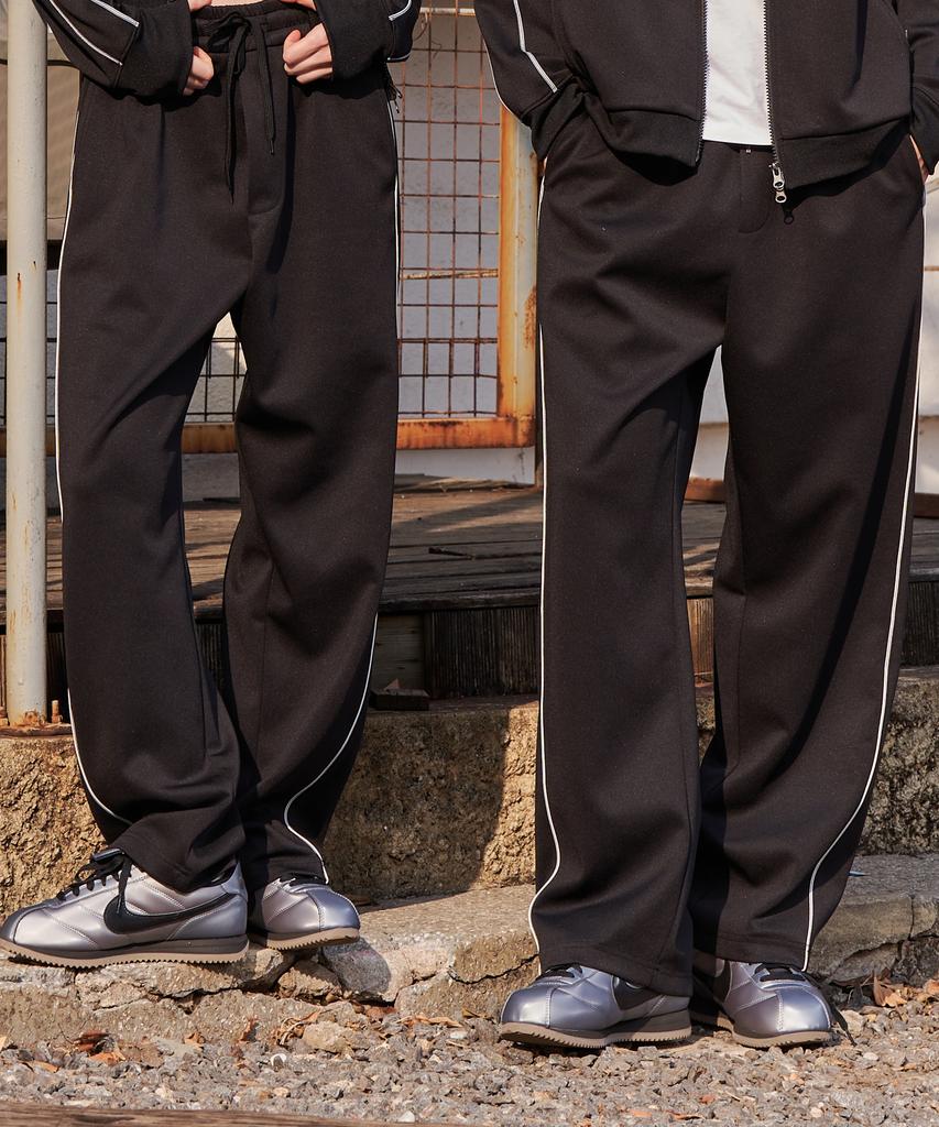 GALEX Sideline Wide Track Pants Black Ga5550 Bk