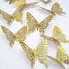 12Pcs Butterfly Wall Decor Gold Colorful 3D Butterfly Wall Stickers Self-stick Wall Decal For Wedding Birthday Party Wall Decor