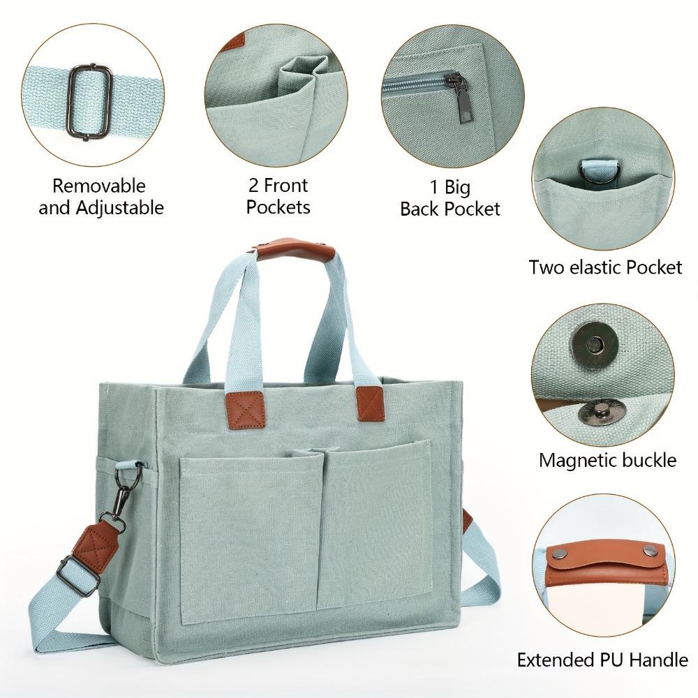 Borsa Tote in Tela da Donna di Grande Capacità per Uso Quotidiano