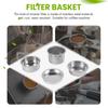 Haskoss 4-częściowy zamienny koszyk filtra do kawy 51 mm do ekspresu do espresso DeLonghi Portafilter bez dna