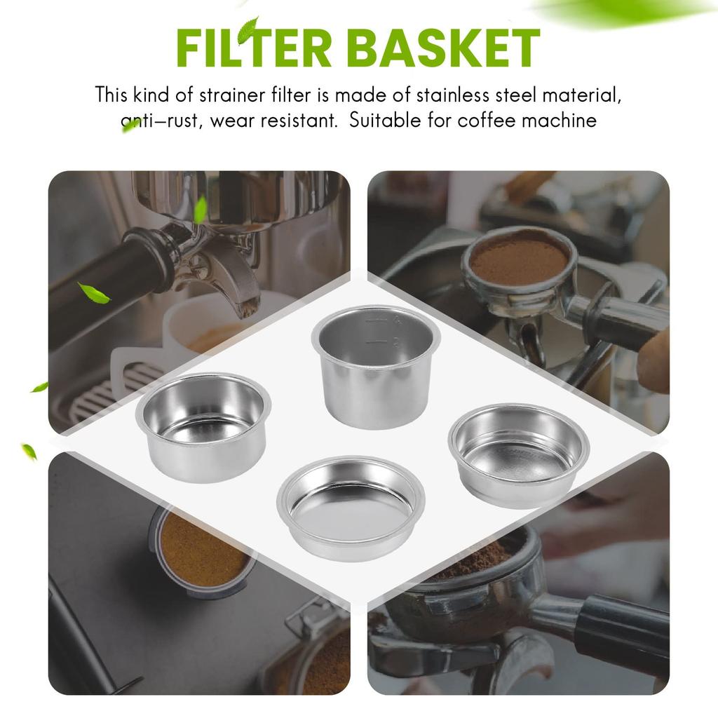 Haskoss 4-częściowy zamienny koszyk filtra do kawy 51 mm do ekspresu do espresso DeLonghi Portafilter bez dna