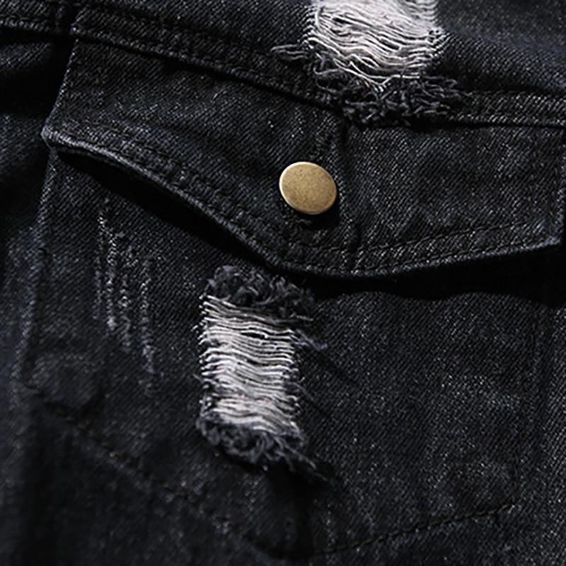 Men 'S Loose Ripped Denim Jacket