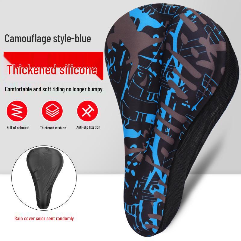 Bicycle Seat Cushion: Super Soft Silicone, Thickened Shock Absorption for Road and Mountain Bikes