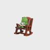 Japanese Frog Reading Rocking Chair Ornament - Cute Desk Decompression Gift Craft