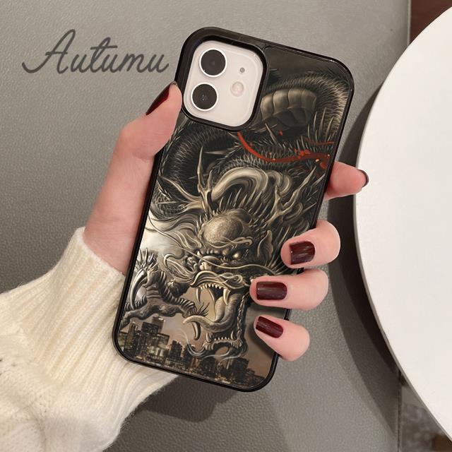 Chinese Dragon Phone Case for iPhone 11 12 13 14 Pro Max Mini X XR XS SE 2020 6S 7 8 Plus Samsung Galaxy S21 S22 Shell Coque