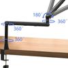 Foldable Portable Aluminum Mic Boom Stand Shake Proof Design Compatible for Smartphones Tablets Podcast Studio Use