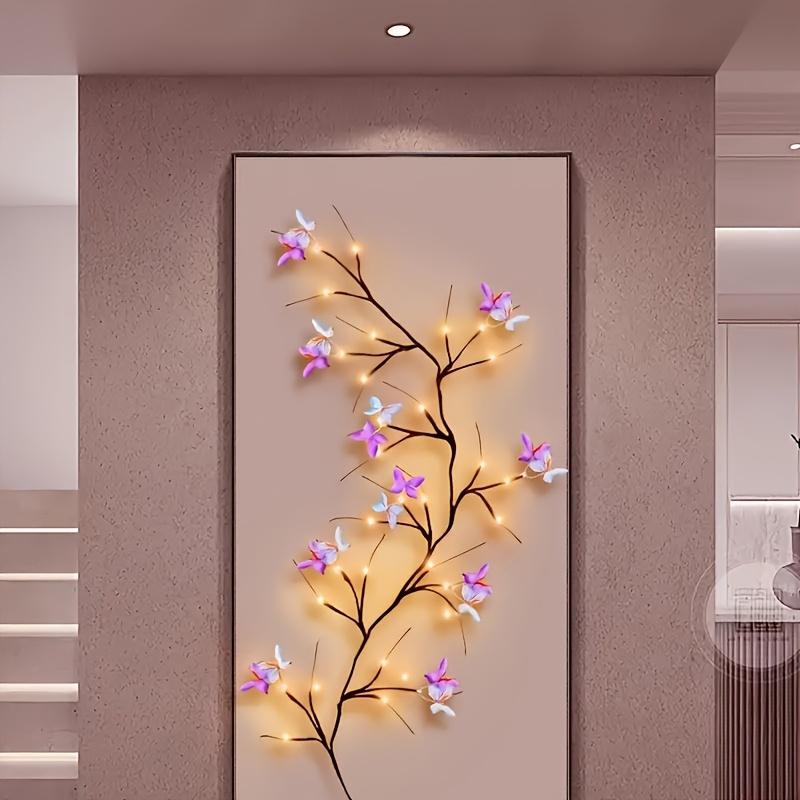 

30 Butterfly Branch LED Lights, 8 Modes.Artificial Branch Light Strip with Butterflies, USB Powered Butterfly Willow Vine Lights фіолетовий