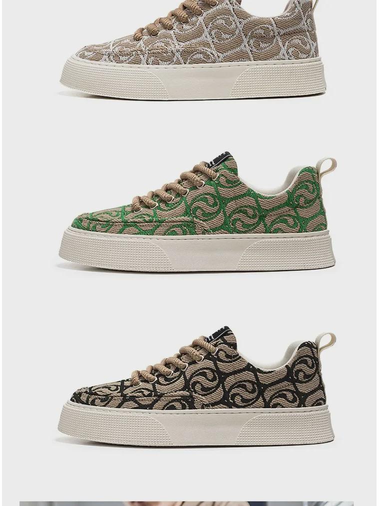 Pánské trendy jarní prodyšné plátěné tenisky