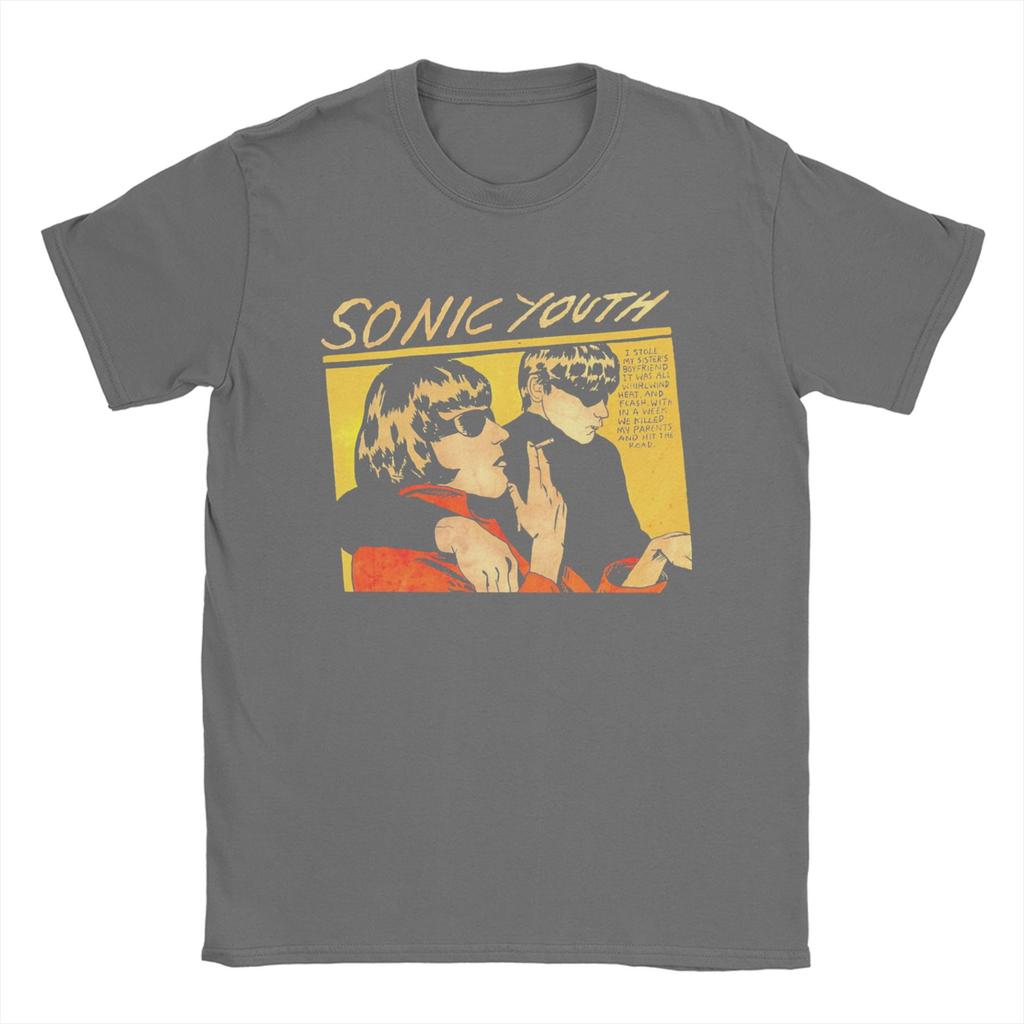 Men's Sonic Youth Rock Band T Shirt Cotton Tops Novelty Short Sleeve O Neck Tee Shirt Plus Size T-Shirt