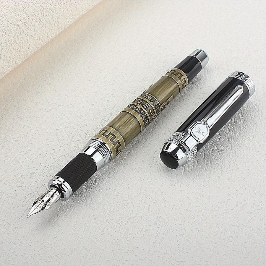 Classic and elegant writing fountain pen with smooth tip, calligraphy pen, high-quality metal signature pen
