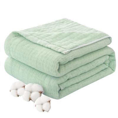 Fuwawa Gauze Blanket, Single, 6-Layer Gauze, 100% Natural Cotton, Moisture-Wicking, Breathable, Cotton Towel Blanket, Nap Blanket, Throw Blanket, Soft