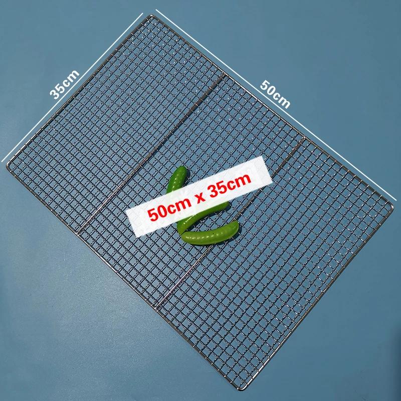 304 Edelstahlnetz BBQ-Grill Antihaft-Grillmatte Gitter rechteckig BBQ-Grill Grillnetz Grillnetz Grillwerkzeuge-B