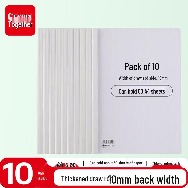 Qixin A4 Transparent Rod Clip File Folder