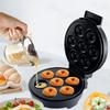 Donut Maker, Electric Non Stick Surface Makes 7 Small Doughnuts, Decorate Frost Ice Your Own for Kid Friendly Baked Dessert Treat