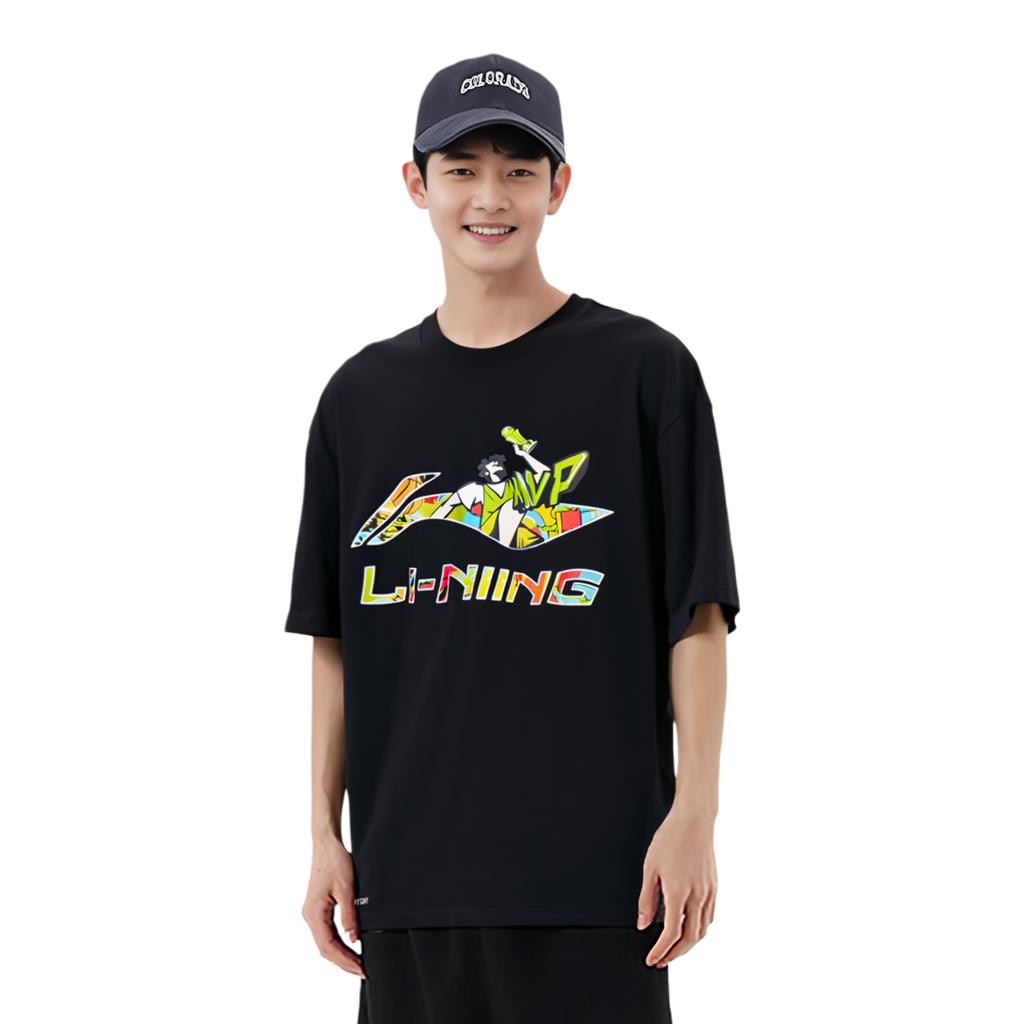 Li Ning Sports Life Collection T Shirt Men's Black AHST567-2