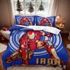Iron Man Captain America Duvet Cover Pillowcase,BoyGirl Bedroom Decoration Bedding Set Children-Gift Single Double Large Size