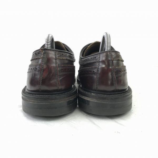 Vintage Pre 90er Leder Goodyear Welt Long Wingtip American Brogue Kleider Business Schuhe Größe 28.5cm Dunkelbraun(GEBRAUCHT)