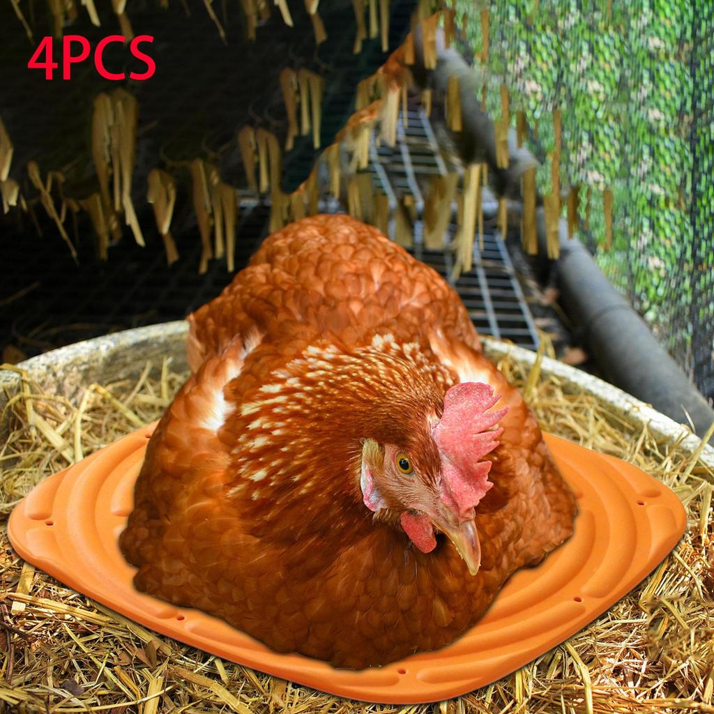 4 Pack Chicken Nesting Box Pads, Washable Pads for Indoor And Outdoor Garden Lawn