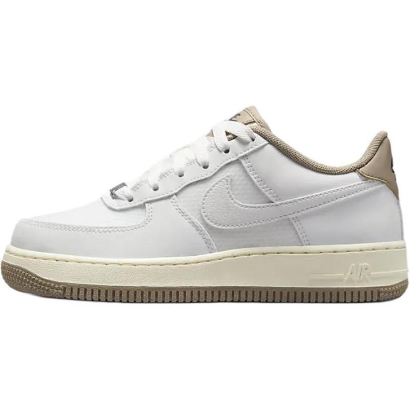 

Nike Air Force 1 Anti Slip Wear Resistant Low Top Kids Skateboarding Shoes White Green Sneakers HF6924-100 38.5