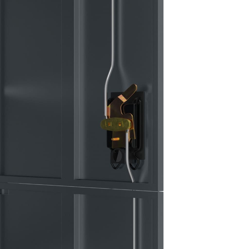 Filing Cabinet Anthracite Grey 90 x 40 x 180 cm Steel