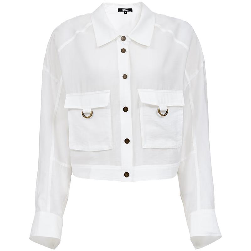 ONLY Women s Lightweight Loose Fit Short Long Sleeve Shirt XS