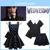 Die Addams Family Wednesday Cosplay Kostüm Schwarzes Kleid Für Halloween Party