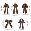 Coffee Brown Necktie Fashion School Uniform Bow Tie Solid Color Necktie for Women's Shirts