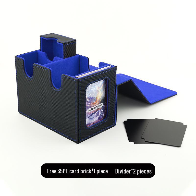 Premium PU Leather Magnetic Card Storage Box for MTG Commander