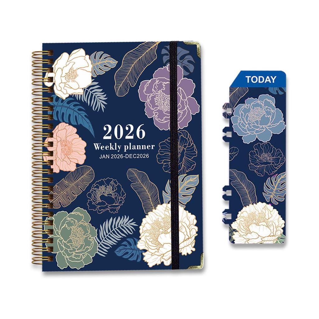 2026 English Business Planner: Cross-Border Stationery Diary with Coil Binding for Simple Scheduling and Record Keeping