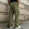 Men's Retro Corduroy Straight Leg Pants with and Multiple Pockets for Casual Wear
