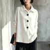 Women's Shirt Jacket with Lapel Collar for Fall Winter