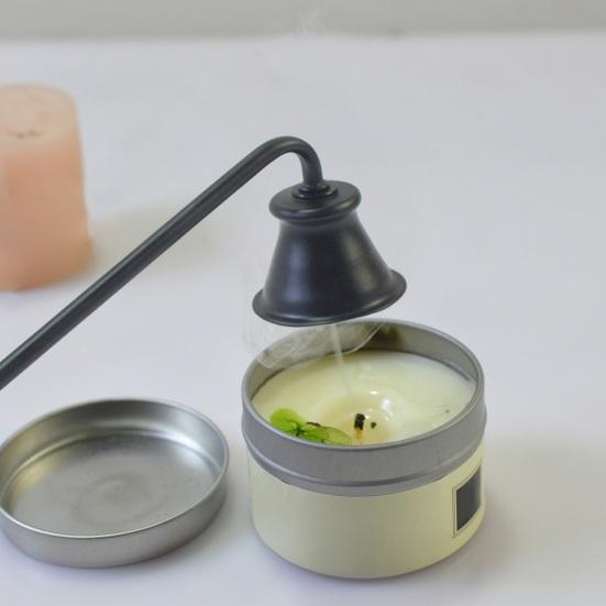 أداة إطفاء الشموع من الفولاذ المقاوم للصدأ على شكل بوق أداة إطفاء أنيقة على الطراز الأمريكي غطاء فتيل مقاوم للصدأ لإطفاء لهب الشمعة