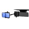 Car Rearview Mirror Phone Holder Telescopic Mobile Phone Stand Metal Mount for 4-7 Inch Cell Phones