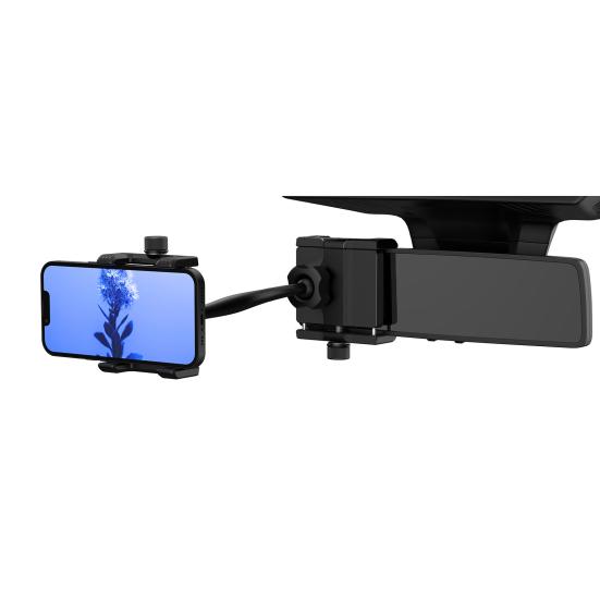 Car Rearview Mirror Phone Holder Telescopic Mobile Phone Stand Metal Mount for 4-7 Inch Cell Phones