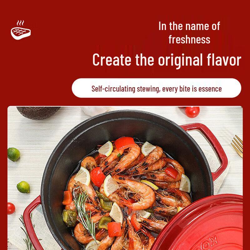 3L Cast Iron Enamel Dutch Oven