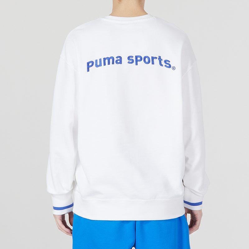 PUMA Sweatshirts Men's White Crew Neck Moderate Regular 620614-02