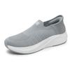 Men's Shoes  New Work Sports Leisure Net Shoes Breathable Thick Soles with a Slip-on Flying Knitting Socks Shoes
