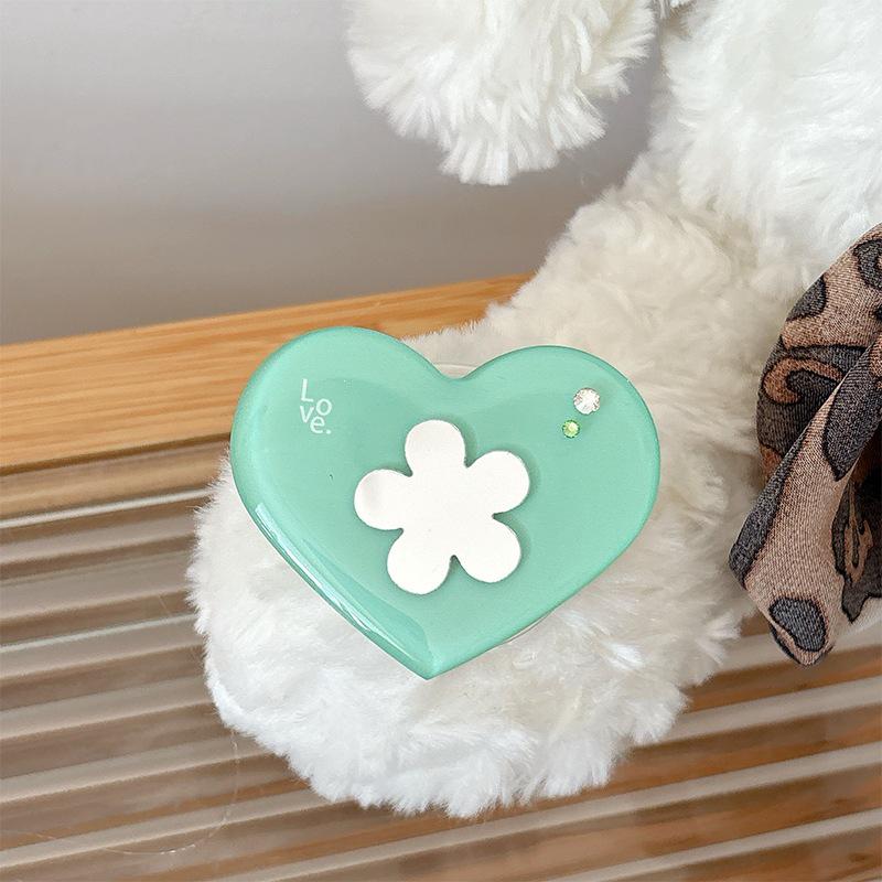 Koreanischer Stil Girly Magnetischer Handyhalter mit Blumenspiegel und Magsafe-Ring Geschenk