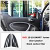 Center Console Panel Black Carbon Fiber Car Interior Sticker Suitable for Mercedes-Benz Smart Fortwo 453 LHD 2015-2018
