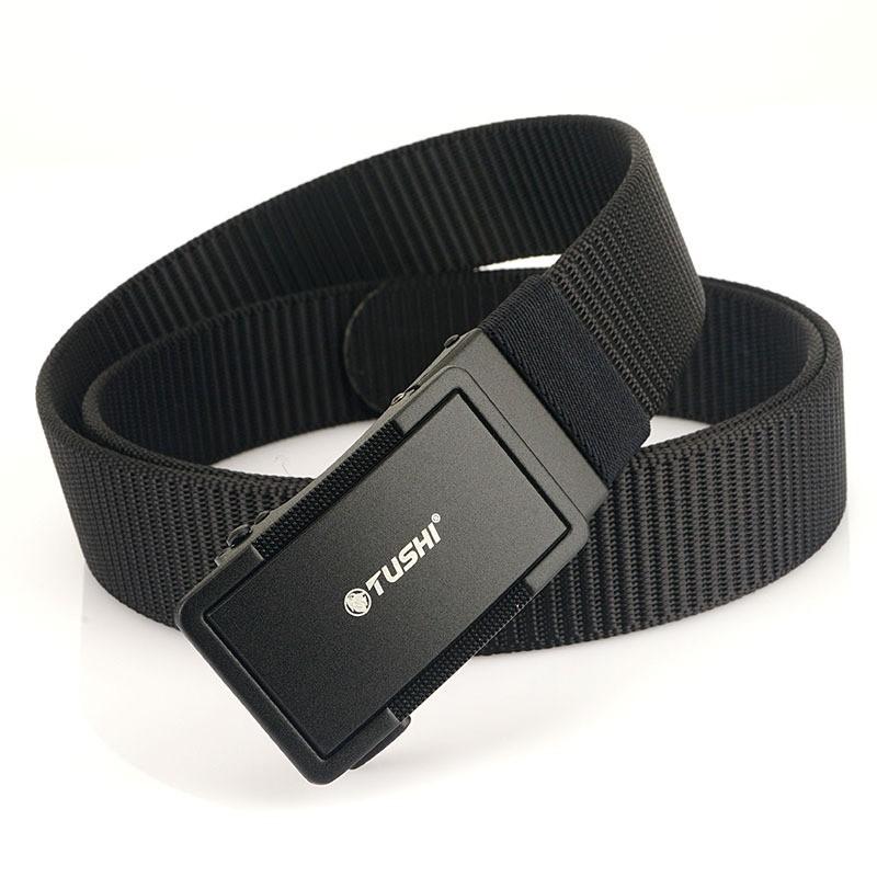 

Fashionable Nylon Webbing Men s Student Belt Strong Durable Thick Hard 120cm чёрный