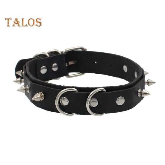 2Pcs/Set Rivet Necklace with Leash Adjustable Length Rivet Decor Collar Rope Set Couple Sexy Necklace Adult Erotic Products