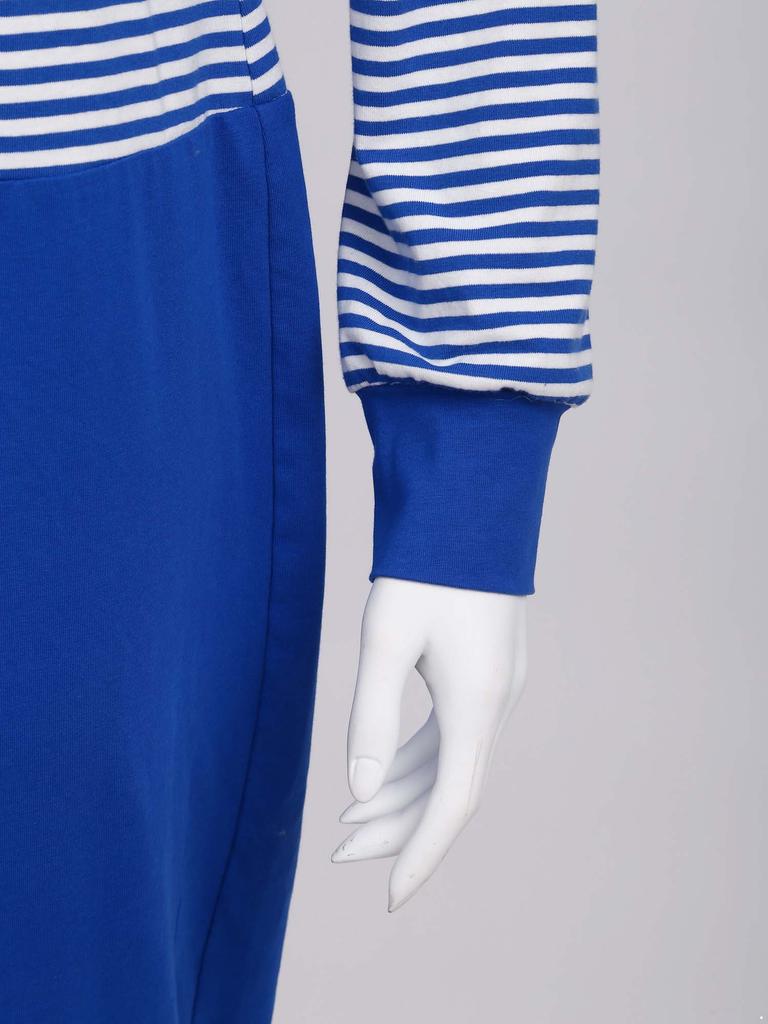 S-XXL Damen Ältere Alzheimer Pflege Gestreifter Overall Langarm Reißverschluss hinten und an den Beinen Anti-strip Body für besondere Pflegebedürfnisse