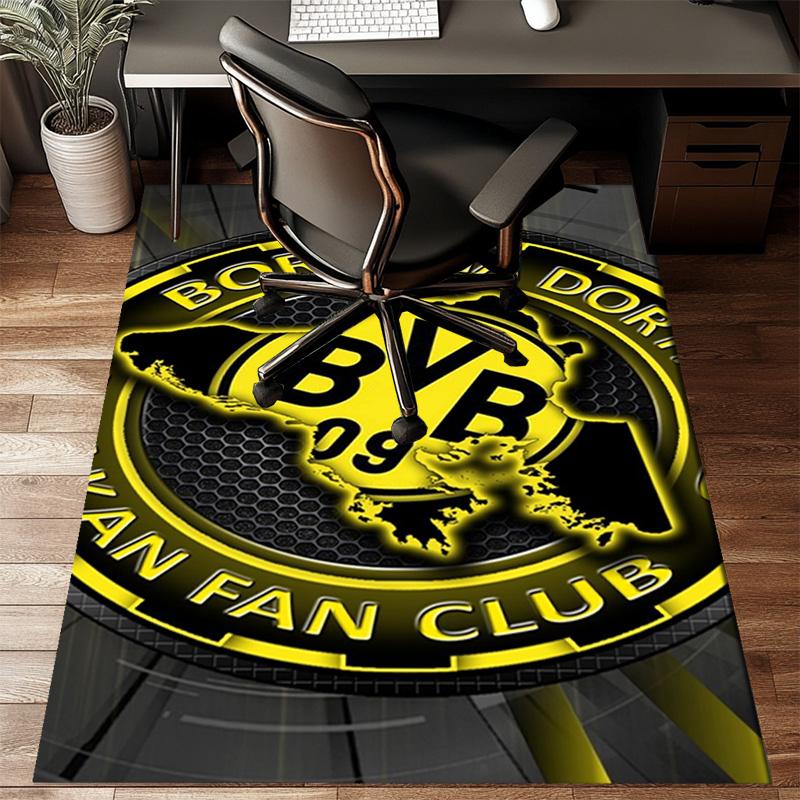Borussia Dortmund Teppich Spiel Teppich, Fußmatte für Schlafzimmer Wohnzimmer Eingangsbereich Teppich, Heimdeko Idee Geschenk für Weihnachten Geburtstag