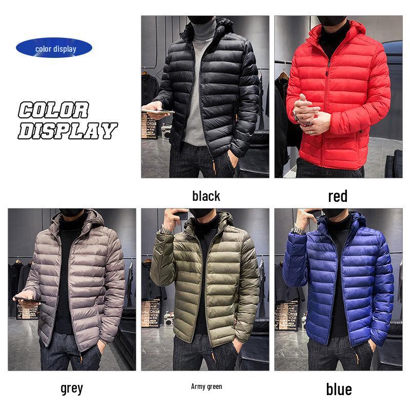 JEANSWEST Men's Winter Padded Jacket with Detachable Hood