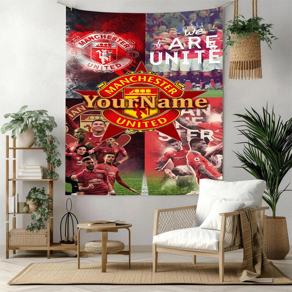 Manchester Custom Your Name Wall Decor Tapestry Art For Pet Memorial Birthdaywedding Party Backdrop Family Gift