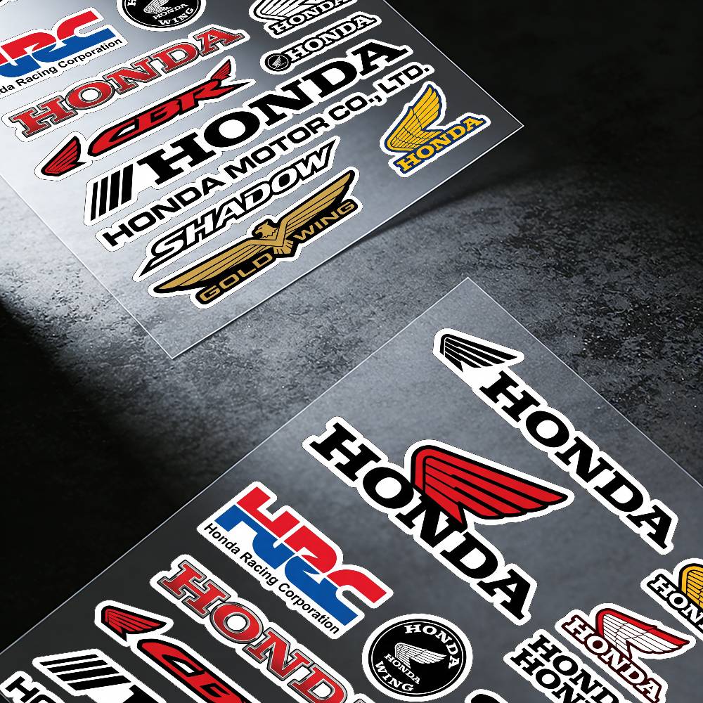 FOR HONDA HRC H WING Reflective Motorcycle Stickers Waterproof Vinyl Decals for Motorbike Helmet Fuel Tank Bike XL0