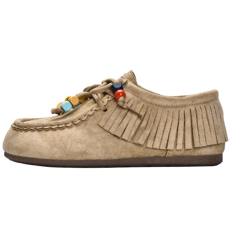 New Product Hot Sale Autumn New Retro Tassel Heightening Versatile Soft Sole Casual Shoes 5266