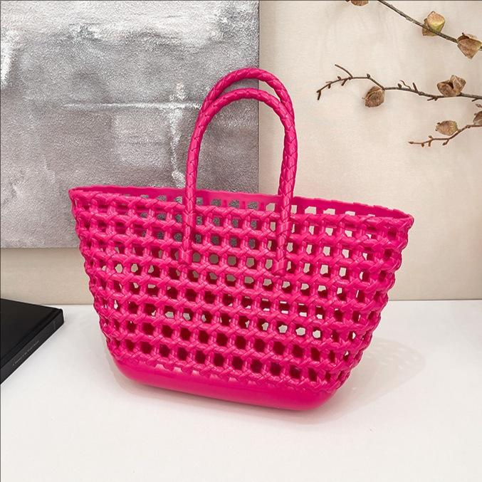 Wucifang Bags Women's Black New Fashion Versatile Hollow Large-Capacity Handbag