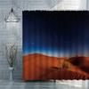 Desert Scenery Shower Curtain Blue Sky White Cloud Ground Fissure  Dead Tree Bathroom Decoration Waterproof Cloth Curtains